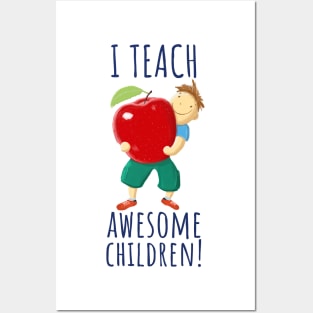 Apple For Teacher Of Awesome Children Posters and Art